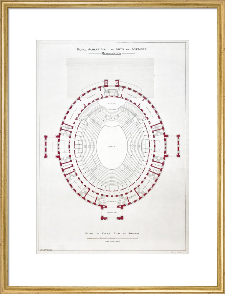 Building drawing of the Royal Albert Hall - Royal Albert Hall