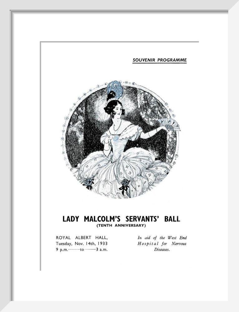 Programme for Lady Malcolm's Servants' Ball (Tenth Anniversary), 14 November 1933 - Royal Albert Hall