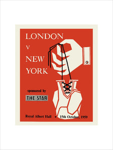 Programme for London v New York - London Amateur Boxing Association, 15 October 1959 - Royal Albert Hall