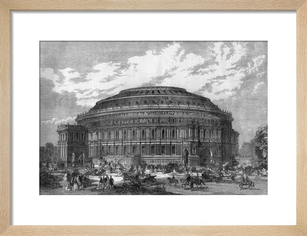 Construction illustration of the Royal Albert Hall in black and white. - Royal Albert Hall