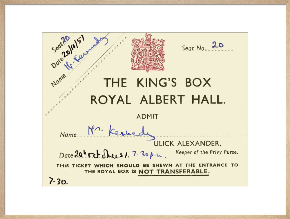 Ticket from a concert featuring Pouishnoff, George Weldon and the London Philharmonic Orchestra, 20 October 1957 - Royal Albert Hall