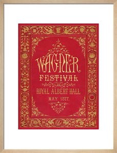 Programme cover for the Wagner Festival, held at the Royal Albert Hall, 7-29 May 1877 - Royal Albert Hall