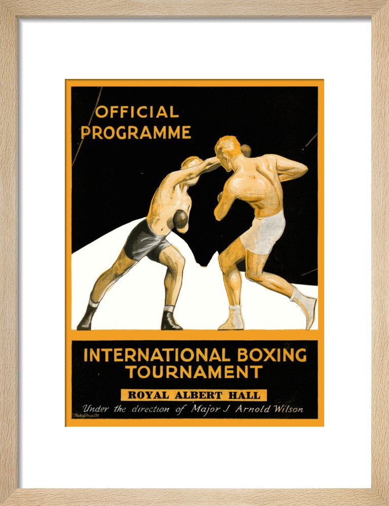 International Boxing Tournament Programme Cover - Royal Albert Hall