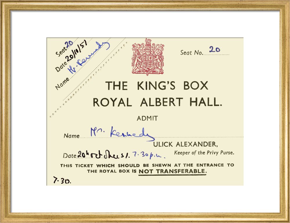 Ticket from a concert featuring Pouishnoff, George Weldon and the London Philharmonic Orchestra, 20 October 1957 - Royal Albert Hall