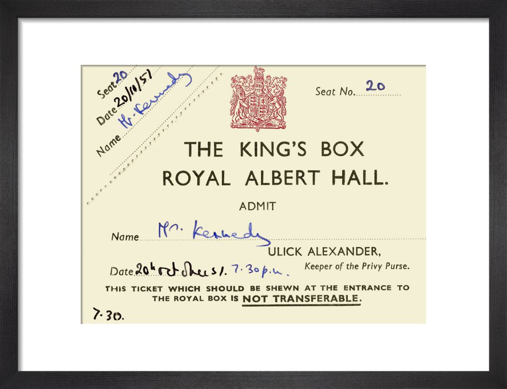 Ticket from a concert featuring Pouishnoff, George Weldon and the London Philharmonic Orchestra, 20 October 1957 - Royal Albert Hall