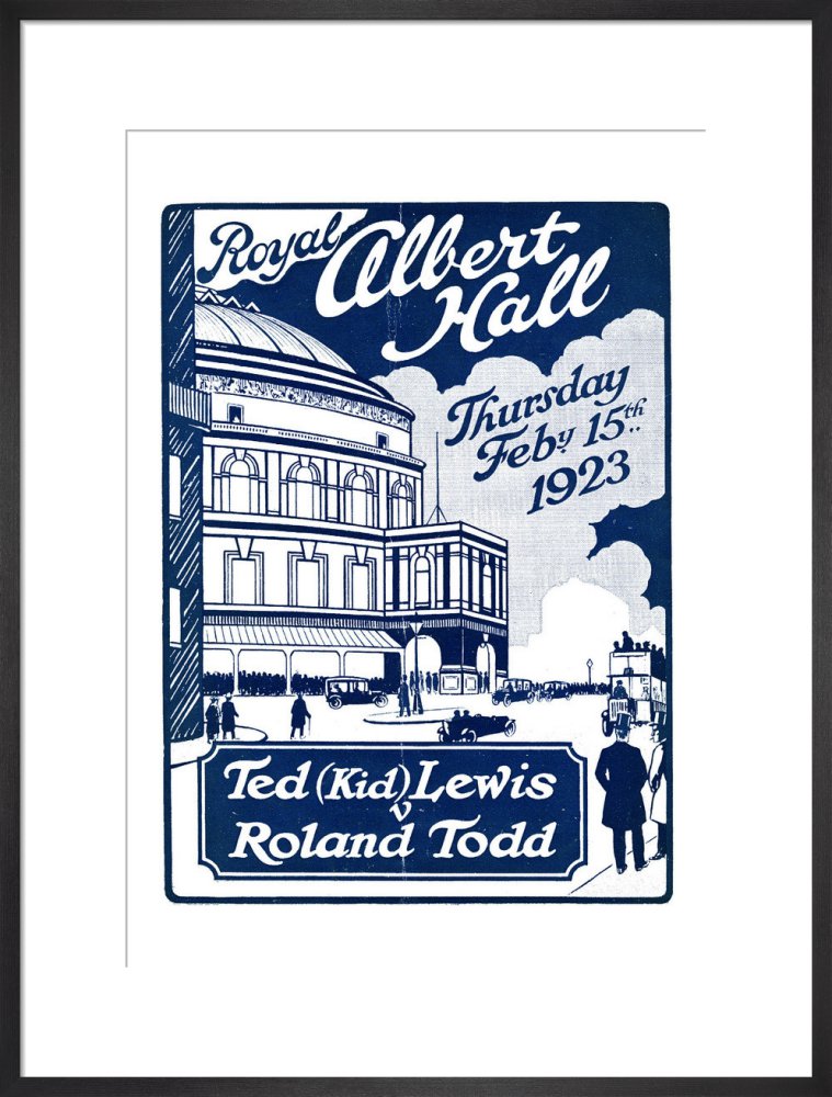 Programme for Boxing Contest - Ted 'Kid' Lewis v Roland Todd, 15 February 1923 - Royal Albert Hall