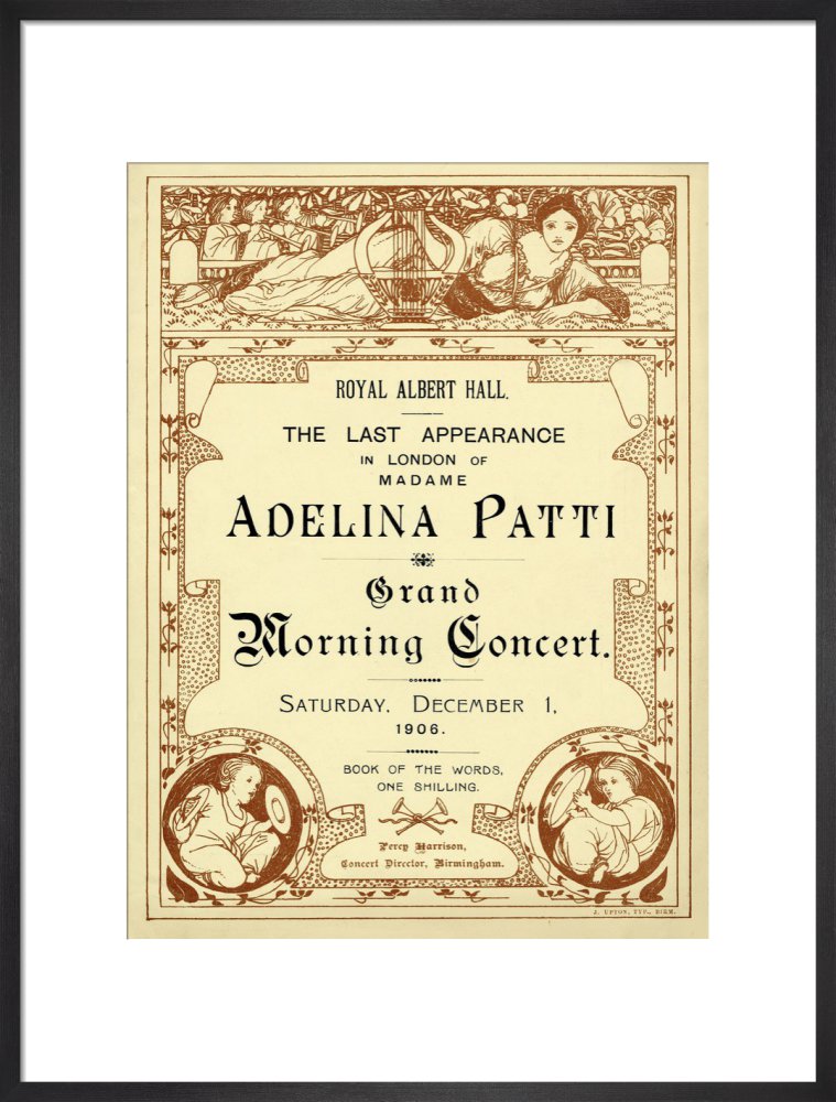 Programme from The Last Appearance in London of Adelina Patti - Grand Morning Concert, 1 December 1906 - Royal Albert Hall