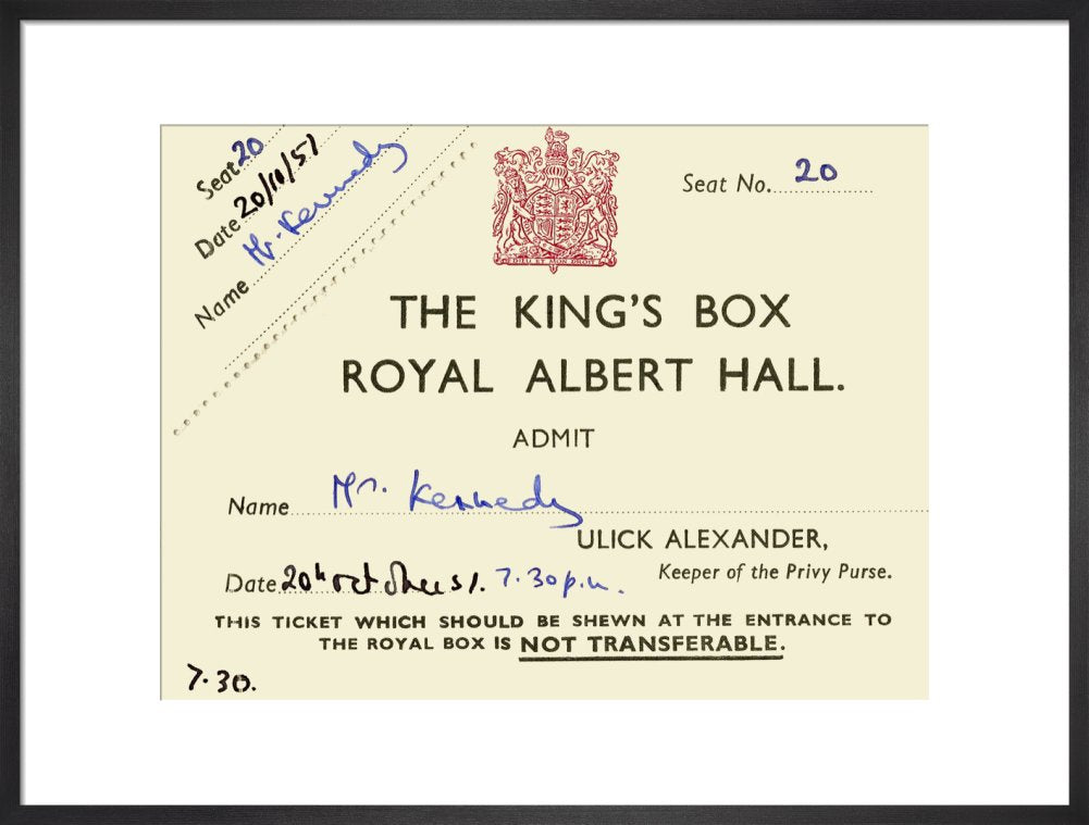 Ticket from a concert featuring Pouishnoff, George Weldon and the London Philharmonic Orchestra, 20 October 1957 - Royal Albert Hall