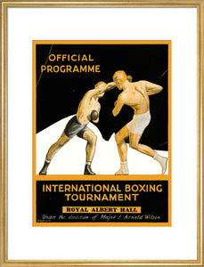 International Boxing Tournament Programme Cover - Royal Albert Hall