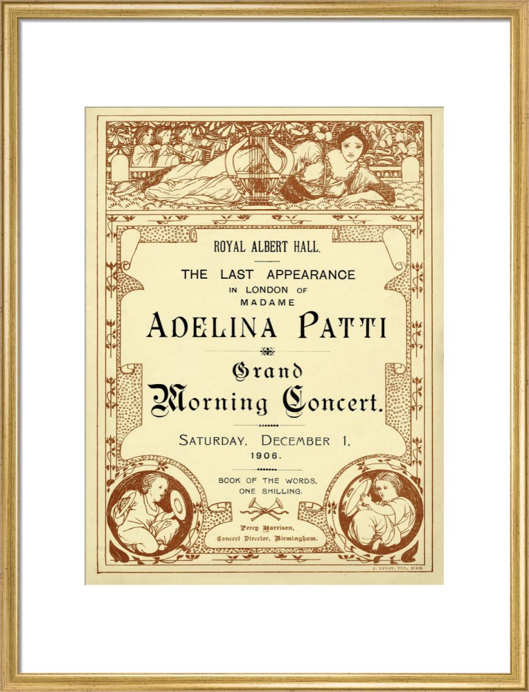 Programme from The Last Appearance in London of Adelina Patti - Grand Morning Concert, 1 December 1906 - Royal Albert Hall