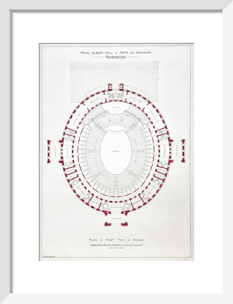 Building drawing of the Royal Albert Hall - Royal Albert Hall