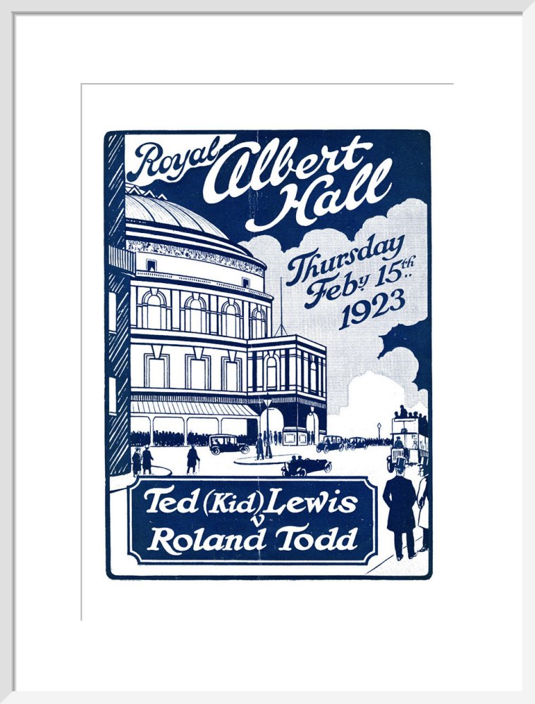 Programme for Boxing Contest - Ted 'Kid' Lewis v Roland Todd, 15 February 1923 - Royal Albert Hall