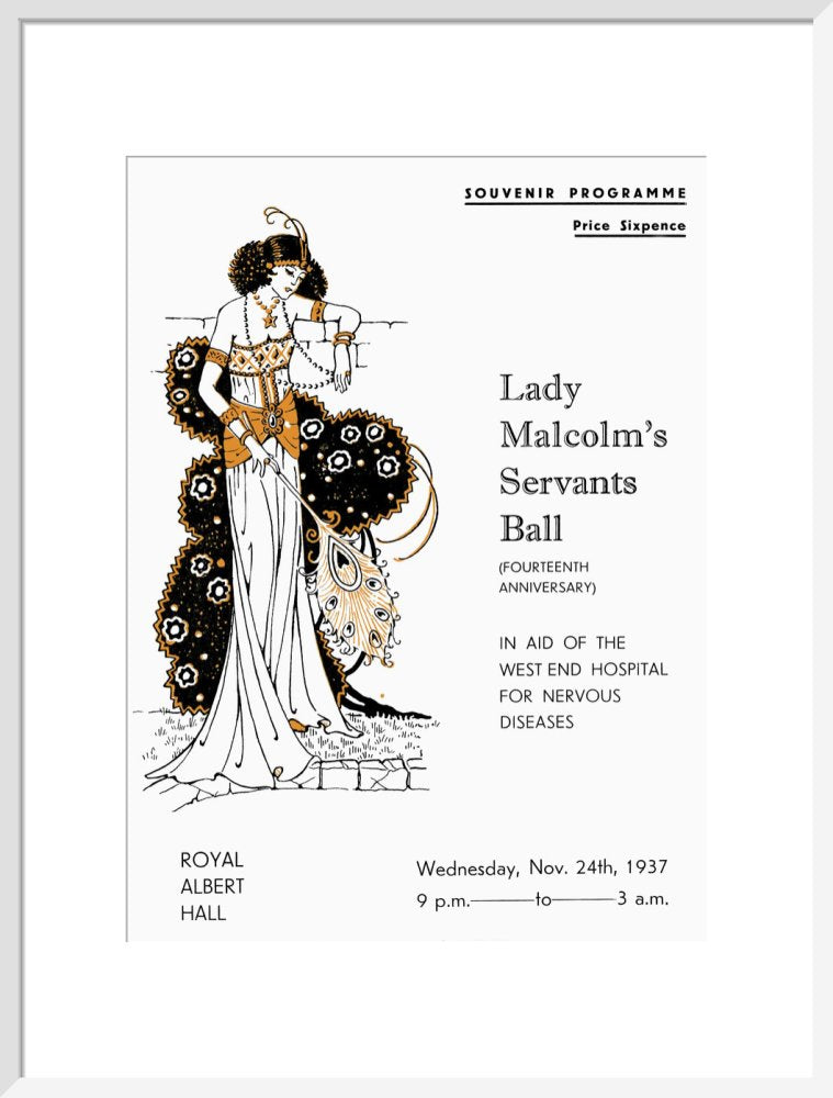 Programme for Lady Malcolm's Servants' Ball (Fourteenth Anniversary), in aid of The West End Hospital for Nervous Diseases, 24 November 1937 - Royal Albert Hall