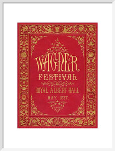 Programme cover for the Wagner Festival, held at the Royal Albert Hall, 7-29 May 1877 - Royal Albert Hall