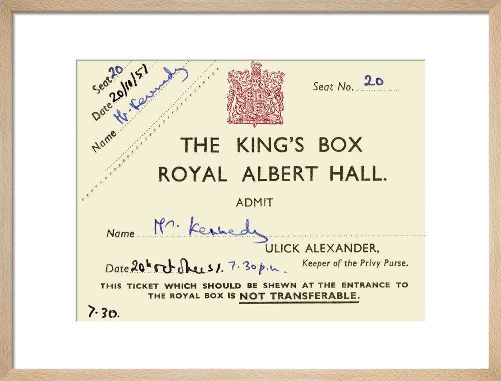 Ticket from a concert featuring Pouishnoff, George Weldon and the London Philharmonic Orchestra, 20 October 1957 - Royal Albert Hall