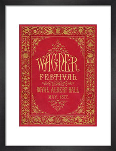 Programme cover for the Wagner Festival, held at the Royal Albert Hall, 7-29 May 1877 - Royal Albert Hall