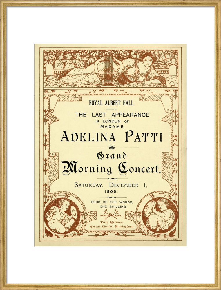 Programme from The Last Appearance in London of Adelina Patti - Grand Morning Concert, 1 December 1906 - Royal Albert Hall