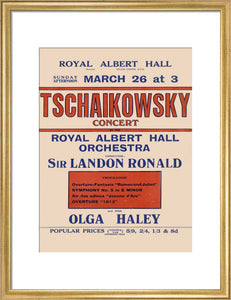 Handbill from Special Sunday Concerts (1921-1922 Season) - Tschaikowsky Concert by the Royal Albert Hall Orchestra and Miss Olga Haley, 26 March 1922 - Royal Albert Hall