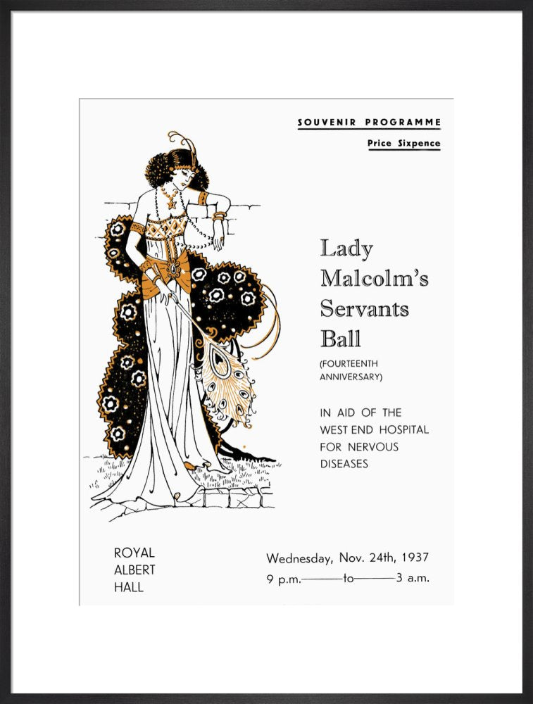 Programme for Lady Malcolm's Servants' Ball (Fourteenth Anniversary), in aid of The West End Hospital for Nervous Diseases, 24 November 1937 - Royal Albert Hall