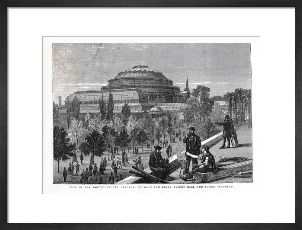 Exterior of the Royal Albert Hall from the Royal Horticultural Society gardens 1870s - Royal Albert Hall