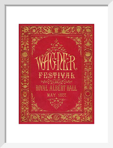 Programme cover for the Wagner Festival, held at the Royal Albert Hall, 7-29 May 1877 - Royal Albert Hall