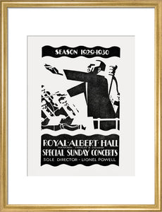 Special Sunday Concerts (1929-1930 Season) Art Print