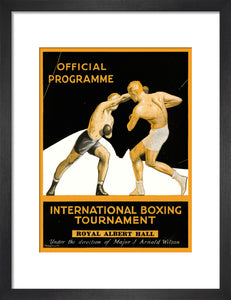 International Boxing Tournament Programme Art Print