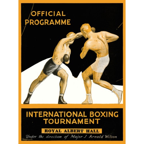 International Boxing Tournament Programme Cover - Royal Albert Hall