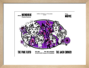 Jimi Hendrix Experience, The Move, The Pink Floyd, The Amen Corner and The Nice Art Print