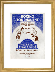 Boxing Tournament in aid of the Greater London Fund for the Blind Art Print