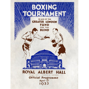 Programme for Boxing Tournament, in aid of the Greater London Fund for the Blind, 27 April 1932 - Royal Albert Hall