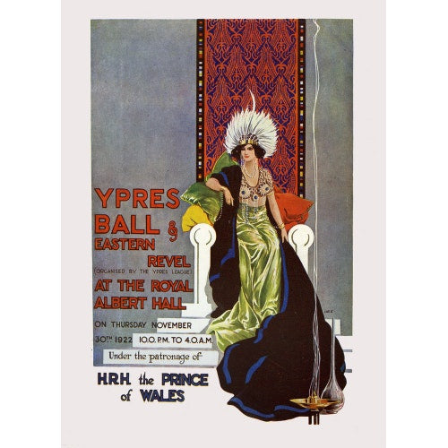 Programme from The Ypres Ball and Eastern Revel, in aid of The Funds of the Ypres League and British Legion, 30 November 1922 - Royal Albert Hall