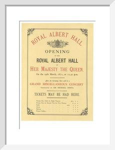 Opening of the Royal Albert Hall Art Print