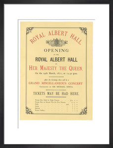 Opening of the Royal Albert Hall Art Print