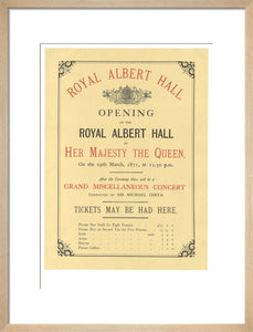 Opening of the Royal Albert Hall Art Print