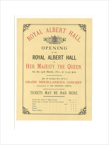 Opening of the Royal Albert Hall Art Print
