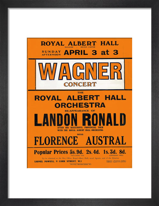 Wagner's Special Sunday Concert (1920-1921 Season) Art Print