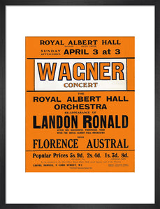 Wagner's Special Sunday Concert (1920-1921 Season) Art Print
