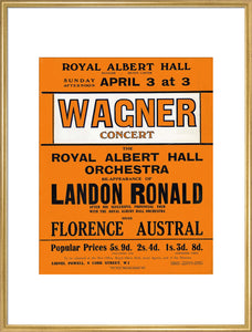 Wagner's Special Sunday Concert (1920-1921 Season) Art Print