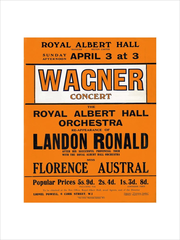 Wagner's Special Sunday Concert (1920-1921 Season) Art Print
