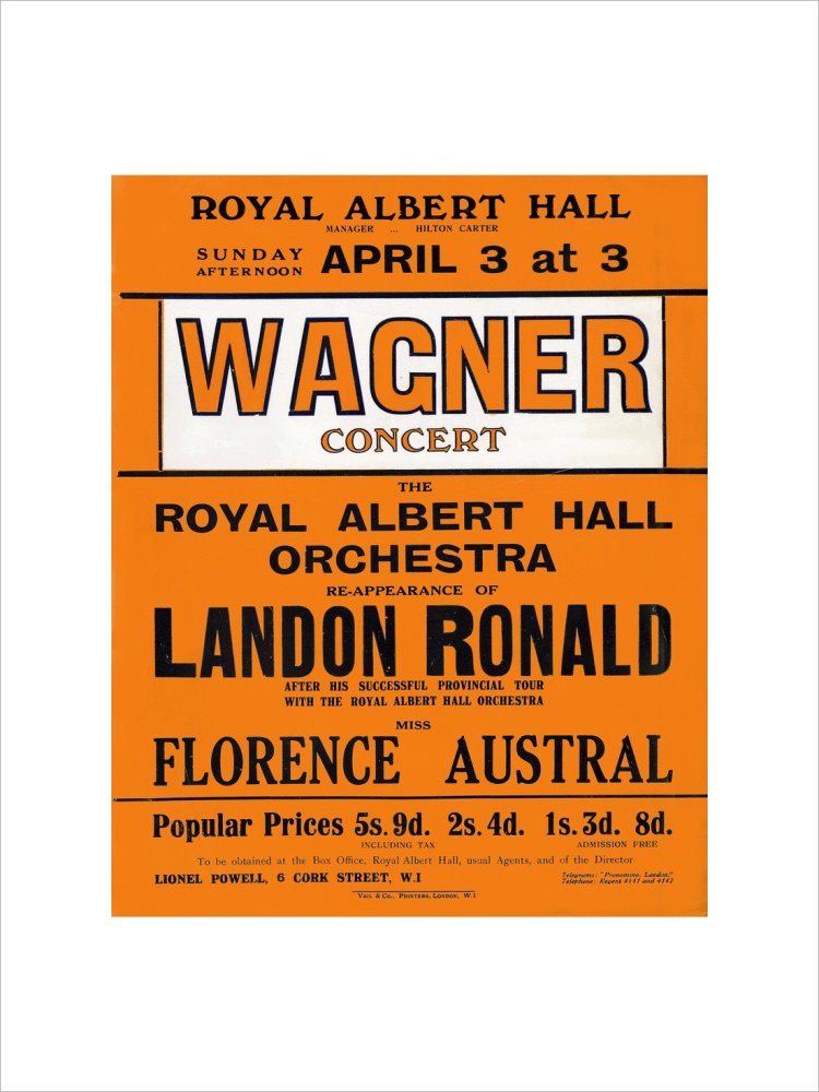 Wagner's Special Sunday Concert (1920-1921 Season) Art Print