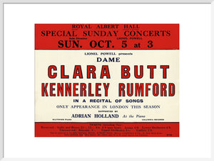 Dame Clara Butt and Kennerley Rumford's Special Sunday Concerts (1930-1931 Season) Art Print
