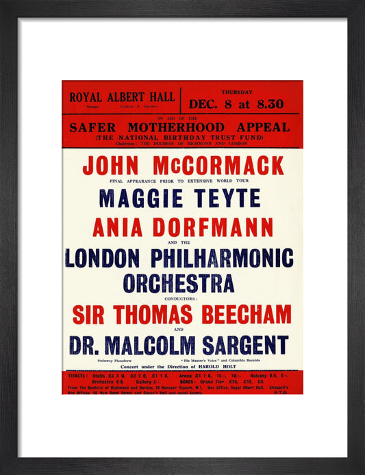 Grand Concert, in aid of the Safer Motherhood Appeal Art Print