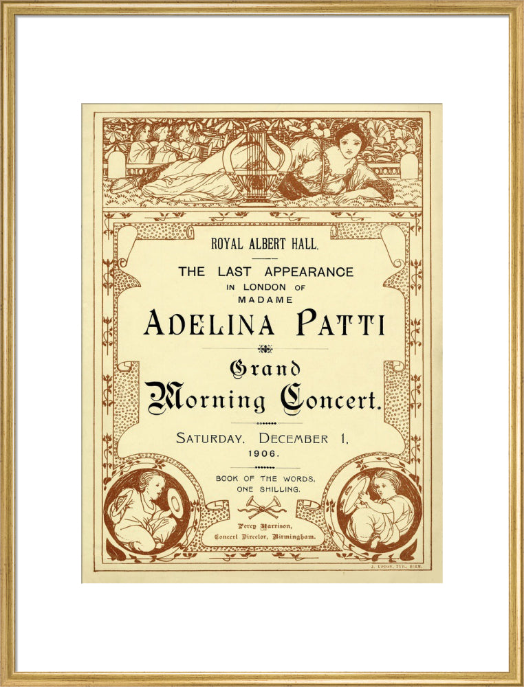 The Last Appearance in London of Adelina Patti Art Print