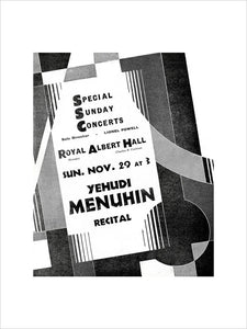 Yehudi Menuhin's Special Sunday Concerts (1931-1932 Season) Art Print
