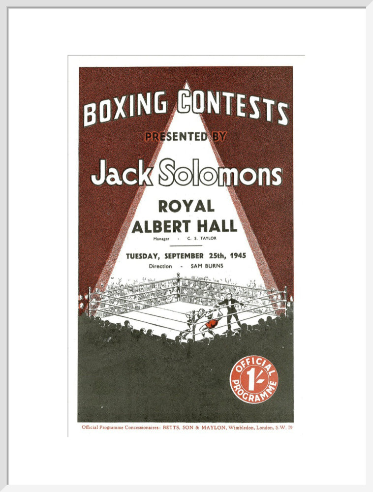 Boxing Contests 1945 Art Print