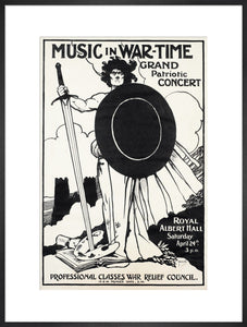 Grand Patriotic Concert, in aid of the Professional Classes War Relief Council and Recruiting Art Print