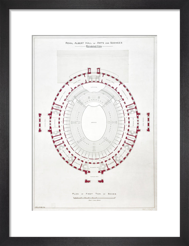 Building Drawing of the Royal Albert Hall Art Print