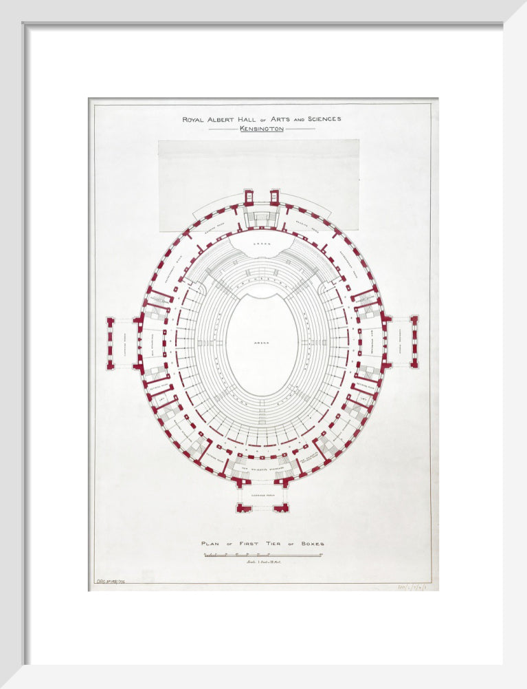 Building Drawing of the Royal Albert Hall Art Print