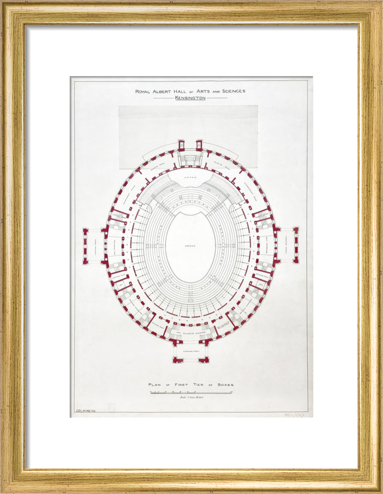 Building Drawing of the Royal Albert Hall Art Print